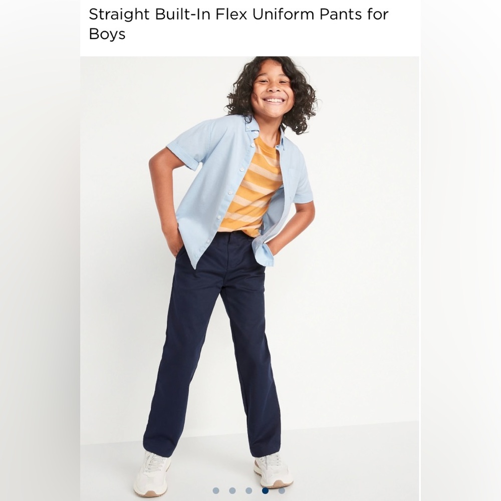 Lot of 5 Old Navy Straight Built-In Flex Uniform Pants Size 10 Youth